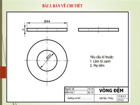 Bài giảng Công nghệ 8 (Kết nối tri thức) - Bài 3: Bản vẽ chi tiết