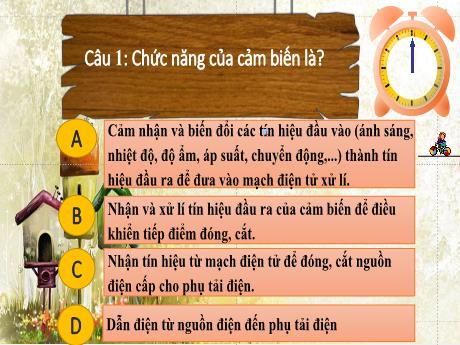 Bài giảng Công nghệ 8 (Kết nối tri thức) - Tiết 38, Bài 16: Mạch điện điều khiển sử dụng môđun cảm biến (tiết 1)