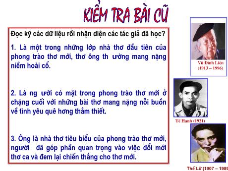 Bài giảng Ngữ văn 8 - Bài 19: Văn bản Khi con tu hú