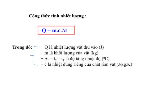 Bài giảng Vật lí 8 - Bài 25: Phương trình cân bằng nhiệt