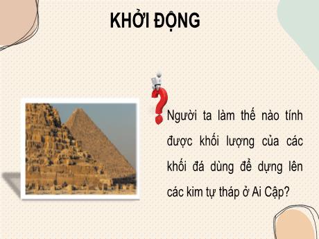 Bài giảng Khoa học tự nhiên 8 (Cánh diều) - Bài 14: Khối lượng riêng - Trường THCS Tràng Cát