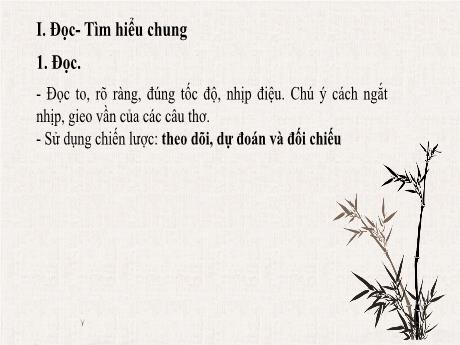 Bài giảng Ngữ văn 8 (Kết nối tri thức) - Tiết 14+15 - Bài: Thu Điếu - Trường THCS Tràng Cát