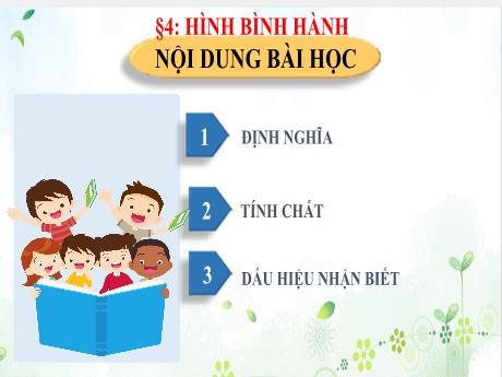Bài giảng Toán 8 (Cánh diều) - Bài 4: Hình bình hành - Trường THCS Nam Hải