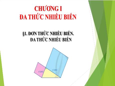 Bài giảng Toán 8 (Cánh diều) - Chương 1 - Bài 1: Đơn thức nhiều biến, đa thức nhiều biến - Trường THCS Nguyễn Chuyên Mỹ
