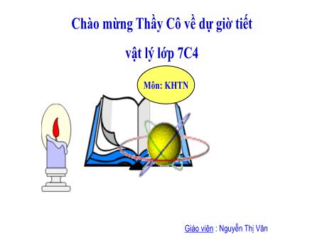 Bài giảng Vật lí 7 (Kết nối tri thức) - Bài tập chủ đề 4: Tốc độ - Nguyễn Thị Vân